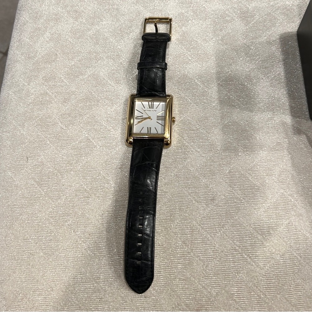 Michael Kors black leather watch